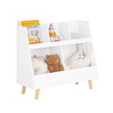 SoBuy KMB19-W Kinderboekenkast - Witte Wandplank met Opbergruimte