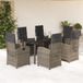Prolenta Maison Exclusive Tuinset voor buiten, 7-delig, met kussens, grijs, van polyrotan