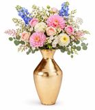 H&S Collection Vaas Dubai - Goud - Metaal - H37 x D25 cm
