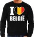 Bellatio Decorations I love Belgie supporter sweater / trui voor heren - zwart - L