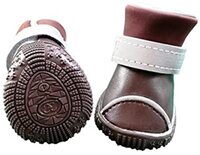 JRKJ Winter Pet Dog Lederen Regenschoenen Zachte Waterdichte Warme Snowboots Slijtvaste Antislip voor kleine Medium Dog Pet Accessoires