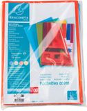 Exacompta 58509E 10x Sachet100 poch.Coin A4 PP grainé 12