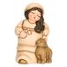 THUN Zwangere vrouw van keramiek klassieke kerststal, beige | Handbeschilderd keramiek