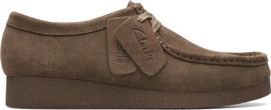 Clarks Shoes Clarks Dames WallabeeEVOSh Olive Suede Maat 41.5