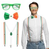 Boland - Ierland Set voor St. Patrick's Day | Bril, bretels en vlinderdas voor kostuum, carnaval en themafeest