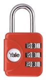 Yale YP1/28/121/1R Rood Hangslot Cijferslot 2,8 cm