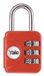 Yale YP1/28/121/1R Rood Hangslot Cijferslot 2,8 cm