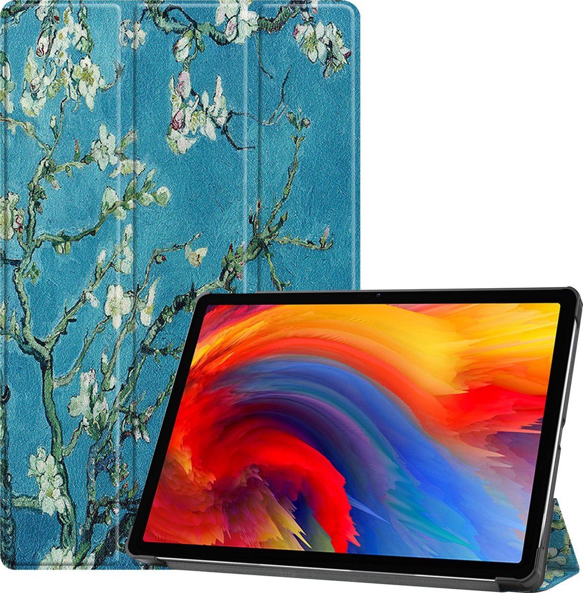 Case2go Lenovo Tab P11 Plus (11 inch) Hoes - Witte Bloesem