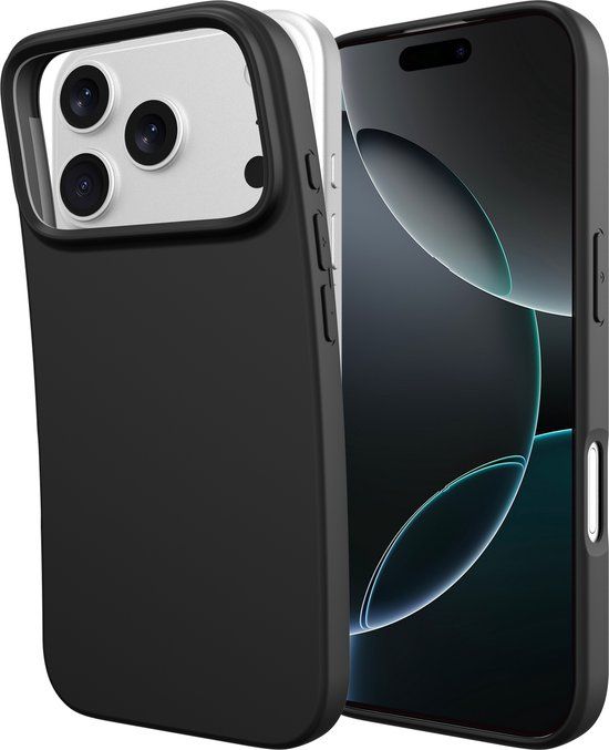Just in Case hoesje geschikt voor iPhone 17 Pro Max Hoesje Siliconen - Flexibele 100% GRS Case - Zwart
