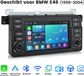 Junsun Autoradio 7 pouces Linux avec Bluetooth Convient pour BMW E46 3er 318 320 325 M3 - CarPlay sans fil & Android Auto - GPS Multimedia - Écran tactile - Commande au volant - WiFi - RDS