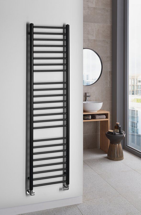 Sapho Dina handdoekradiator 40x156 cm mat zwart