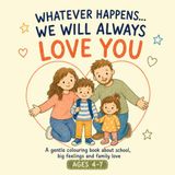 Whatever Happens… We Will Always Love You: A Gentle Colouring Book About School, Big Feelings and Family Love for Children Ages 4–7