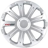 Petex RB54221 wieldop Evo Race Pro 2-voudig gelakt, materiaal: ABS in box, zilver - set van 4