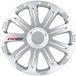 Petex RB54221 wieldop Evo Race Pro 2-voudig gelakt, materiaal: ABS in box, zilver - set van 4