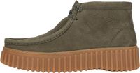 CLARKS Torhill Moss Veterschoenen Dames Donkergroen Nubuck