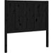 Tête de lit noir 95,5x4x100 cm bois massif de pin