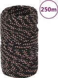 vidaXL Boot touw 2 mm 250 m polypropyleen zwart