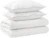 vidaXL Dekbed en Kussen Set 3-delig 240x260 cm 4 seizoenen 350 GSM Wol Wit