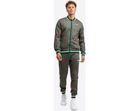 Lonsdale Heren Trainingspak Slim Fit EDGWARE Groen/Rood/Zwart/Wit