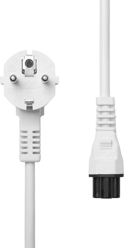 ProXtend Power Cord Schuko Angled to C5 5M White