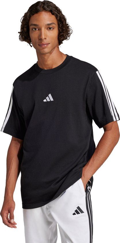 adidas Sportswear Essentials 3-Stripes Heren T-shirt - Zwart - 2XL
