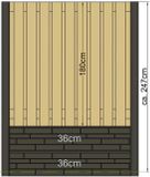 Merkloos Tuindeco Berton sleufpaal Reest gecoat hoekmodel 316 cm
