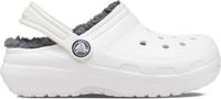 Crocs Classic Lined Clog T - Kinderen - Clogs - Wit/Grijs - Maat 25/26