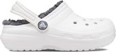 Crocs Classic Lined Clog T - Kinderen - Clogs - Wit/Grijs - Maat 25/26