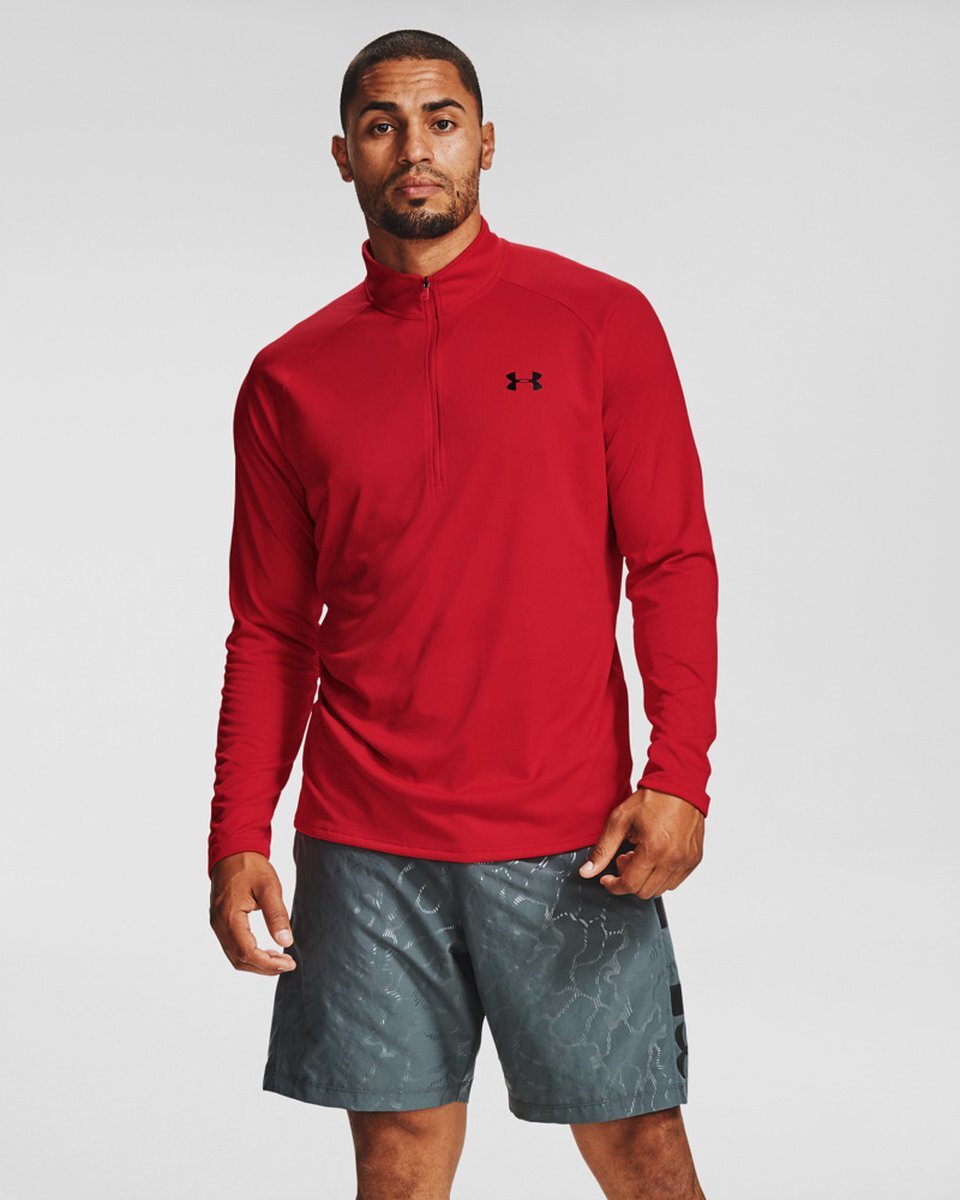 Under Armour Tech 2.0 1/2 Zip Veelzijdige Warm Up Top voor heren, licht en ademend Zip Up Top voor trainen