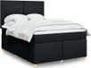 Maison Exclusive - Sommier à lattes de lit avec matelas noir 140x200 cm tissu