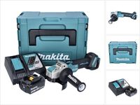Makita DGA 521 RF1X1J accu haakse slijper 18 V 125 mm X-LOCK Brushless + 1x accu 3,0 Ah + oplader + Makpac