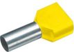 Cimco 187736 Dubbele adereindhulzen 1 mm² Deels geïsoleerd Geel 100 stuk(s)