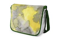 Bonamaison Digitaal bedrukte Messenger schooltas met kaki riem voor studenten, crossbody tas, koerierstas, schoudertas voor kinderen, meisjes, jongens, maat: 29x36 cm