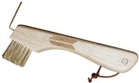 Kentucky Grooming Deluxe - Hoefkrabber met metalen borstelharen en magneet, bruin