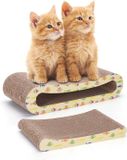 Nobleza Krabkarton voor Katten - 2-in-1 Krabplank en Ligbed - 2-delig - 44,5 x 20 x 11 cm