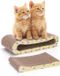 Nobleza Planche griffoir en carton pour chat - 2-en-1 planche griffoir et lit - 2 pièces - 44,5 x 20 x 11 cm