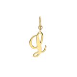 Lucardi Dames Stainless steel goldplated letterhanger - Hanger - Staal - Goudkleurig