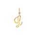 Lucardi Dames Stainless steel goldplated letterhanger - Hanger - Staal - Goudkleurig