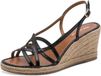 Tamaris Plateau Sandalen Dames Zwart Leer Sleehak 5-7cm Maat 37