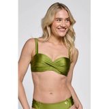 ten Cate Beach TC WOW voorgevormde strapless bandeau bikinitop groen