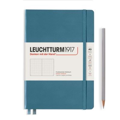Leuchtturm Notitieboek A5 Hardcover Stone Blue Gestippeld