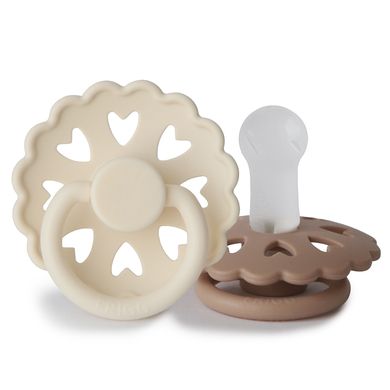 FRIGG Sprookjesachtige siliconen fopspeen - De lelijke eend/de nieuwe kleren van de keizer - 6-18 maanden