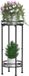 Unyqoos® Support de plante en métal, support de pot de fleurs à 2 niveaux 70 x 30 cm, noir
