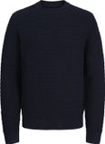 JACK&JONES JPRBLABRUCE KNIT STRUCTURE CREW NECK Heren Gebreide Truien Nachtblauw L