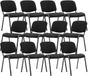 CLP Ken 12x Chaise de salle à manger empilable - Tissu noir