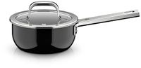 WMF Fusiontec Mineral Pro, 0518675290, steelpan met deksel, 16 cm, duurzaam, krasbestendig materiaal, braadpan met deksel, kleine pan, geschikt voor alle warmtebronnen, Made in Germany, zwart