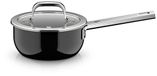 WMF Fusiontec Mineral Pro, 0518675290, steelpan met deksel, 16 cm, duurzaam, krasbestendig materiaal, braadpan met deksel, kleine pan, geschikt voor alle warmtebronnen, Made in Germany, zwart