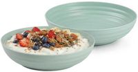 Plasticforte Kommetjes/schaaltjes - 4x - dessert/ontbijt - kunststof - D22 x 5.5 cm - mintgroen
