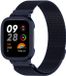 By Qubix Qubix - Milanese bandje met case - Donkerblauw - Geschikt voor Xiaomi Redmi Watch 3