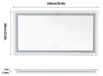 Miroir LED pour salle de bain - Miroir mural rectangulaire - Fonction anti-buée - Éclairage 3 couleurs - Fonction mémoire - Commande par 3 boutons tactiles - Sans cadre - 1000x600 mm